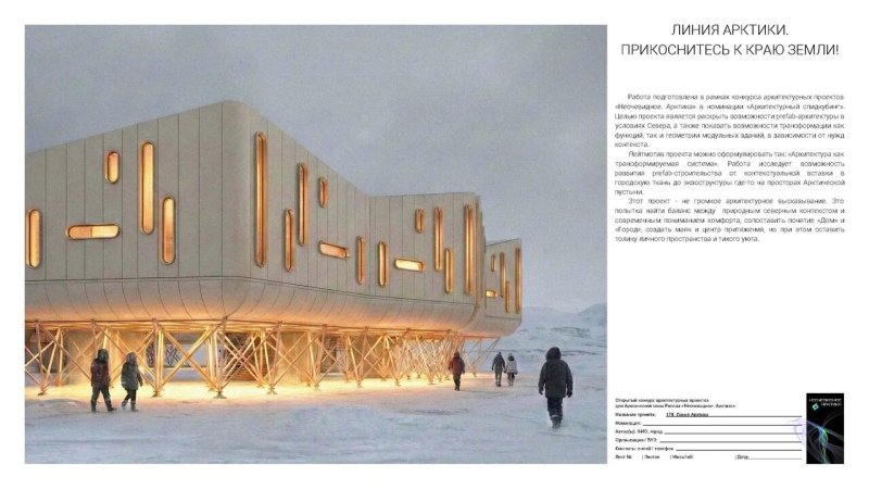Фото публикации «Проект архитектора МОА Глеба Чуркина признан лучшим на всероссийском арктическом конкурсе» — МОА