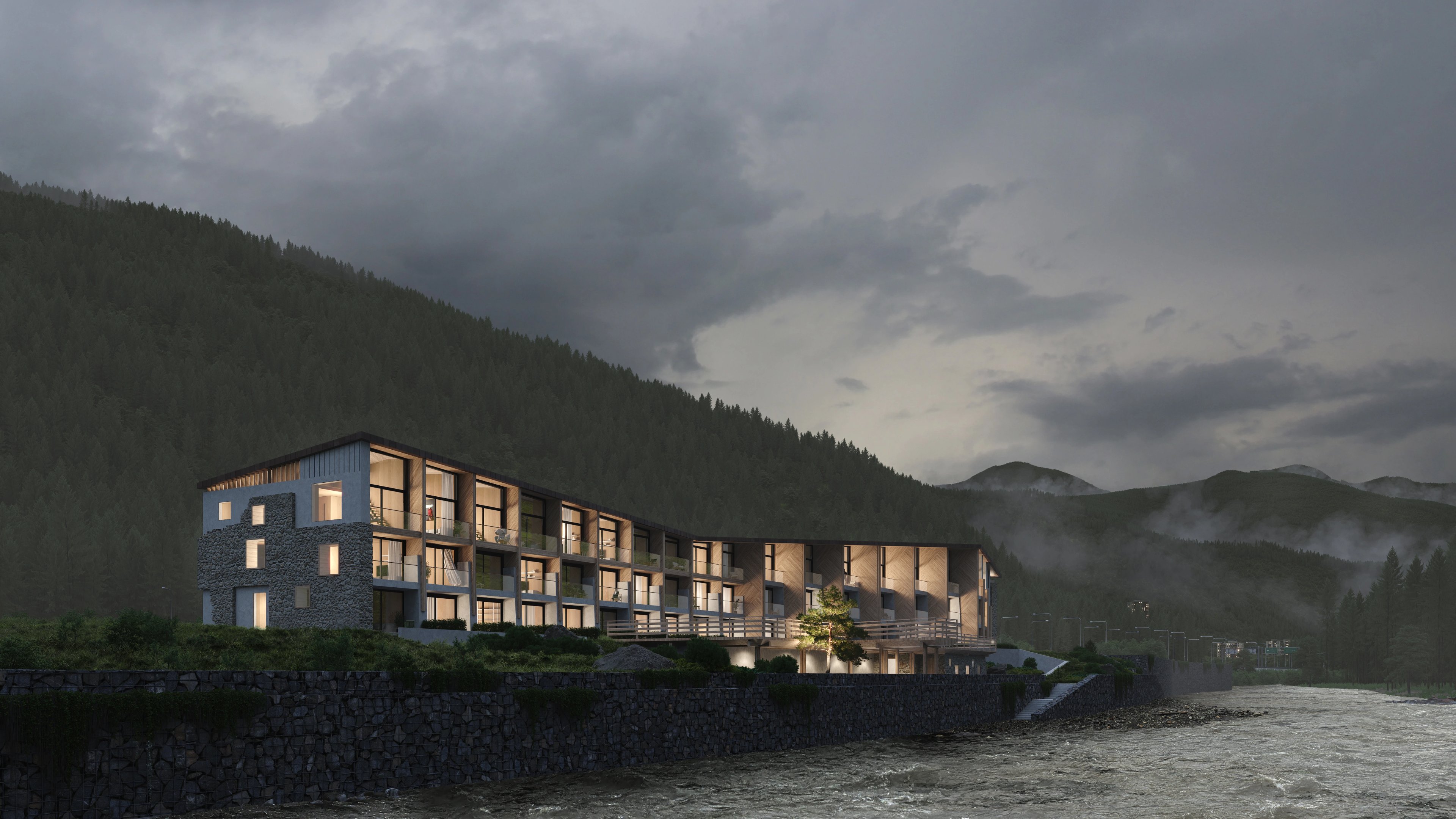 Фото проекта «Гостиница на реке Мзымте» — МОА