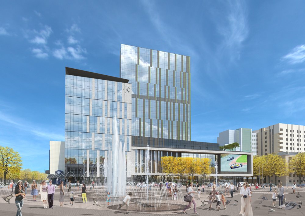 Архитектурный проект «Бизнес-центр  » — Офисно-административное здание — г. Краснодар, ул. Красная, 124, литера «А» — проектирование 2012 — МОА