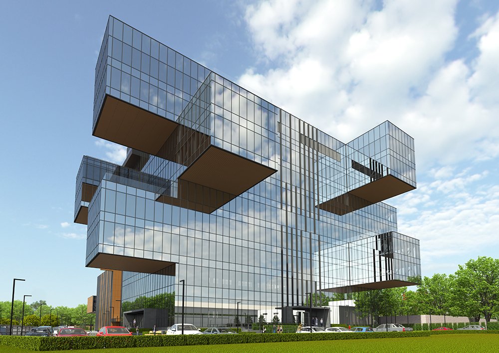 Архитектурный проект «Бизнес-центр со спортивным комплексом» — Офисно-административное здание — г. Новороссийск, ул. Мира — проектирование 2015 — МОА